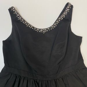 ⭐️SOLD⭐️David’s Bridal Black Beaded Neckline Dress